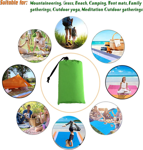 Waterproof Camping Tarp - Ultralight Tent Footprint - Backpacking Tarp for Camping Hiking Outdoor Activities (Green)