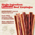 Natural Farm Gullet Sticks, 6 Inch, 25 Pack, Grain-Free, Preservative-Free, Fully Digestible Beef Esophagus