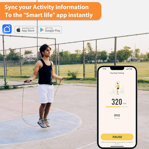 Jump Rope with Counter for Fitness, Tangle-Free Rapid Speed Skipping Rope for Women and Men, Home Exercise Workout Gift