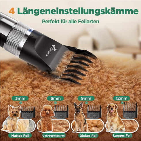 2 1 Gimars in Dog Clippers with Stainless Steel Dog Grooming Scissors Kits - Silver