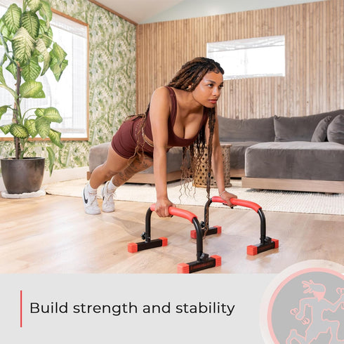Rubberbanditz Parallette, Parallel Bars & Dip Station for Home Gym Workout Equipment