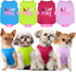 4 Pack Soft Lightweight Puppy T-shirt - Sleeveless Pink Dog Clothes for Small Dogs, Cats & Teacup Pups