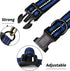 Mile High Life Reflective Dog Collar, Nylon Pet Collar with Buckle, Light Weight Puppy Collar for Medium Dogs (Blue, M)