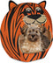 Maccabi Art Tiger Theme Dog Bed, Cute Igloo Style Pet Bed, Fits Small Dogs, Puppies, Cats, Non-Slip Design, 16 x 16 x 18