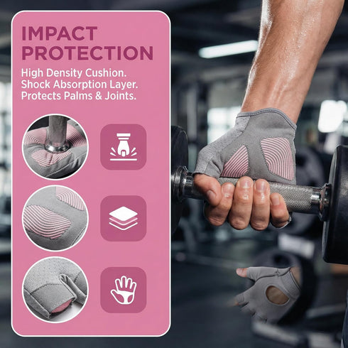 CAMBIVO Workout Gloves for Men & Women, Weight Lifting Gloves with Wrist Support, Non Slip Grip, Breathable Gym Gloves
