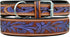 Leather Dog Collar, Western Style, Heavy Duty Hand Tooled, Adjustable Padded for Puppies and Big Dogs (10AB127-S)