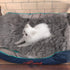 Faux Fur Dog Bed Rug, Plush Fluffy Ultra Cozy Pet Throw Rug for Dogs Cats, Luxury Soft Grey Sheepskin Rug, 24 by 36