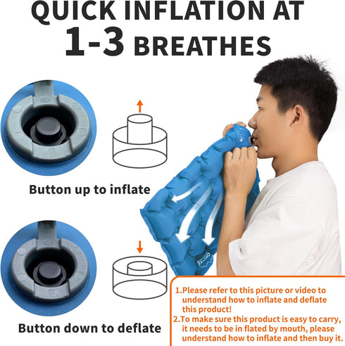 ONTYZZ Inflatable Seat Cushion Lightweight Airplane Seat Cushion Stadium Seat Travel Cushion for Climbing Hiking Office