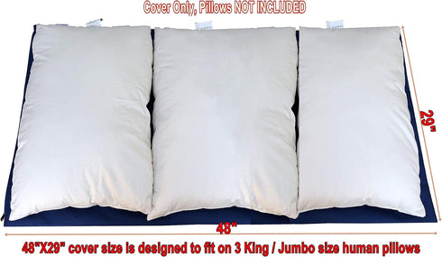Do It Yourself DIY Pet Bed Pillow Duvet Waterproof Cover for Dog or Cat in Large 48"X29" - Cover only
