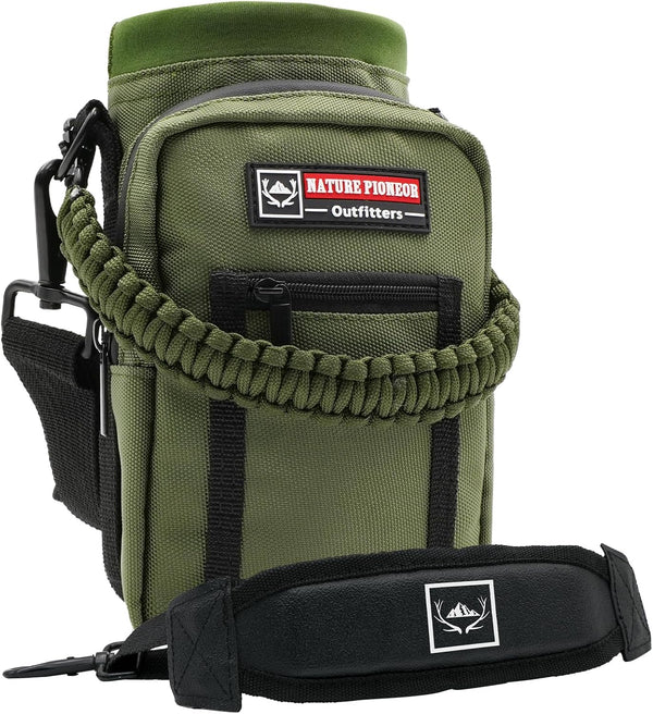NATURE PIONEOR Water Bottle Holder with Adjustable Strap - 25/32/40oz Insulated Water