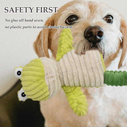 5 Pack LECHONG Tough Dog Toys Stuffed Squeaky Dog Toys Assortment Plush Animal Dog Toy Value Bundle Puppy Pet Dog Toys