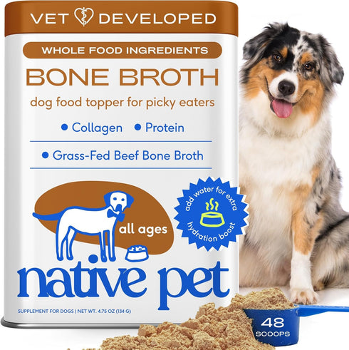 Native Pet Bone Broth for Dogs and Cats - Made with Real