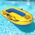 Solstice Inflatable Boat Rafts for 2 Persons, Yellow, Includes Oars, Pump, Cushioned Base, 6 Ft Grab Line