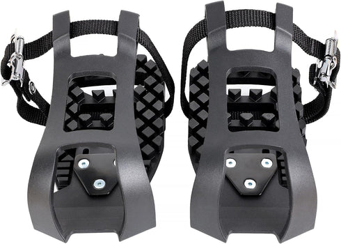 Venzo Bike Bicycle Toe Clips Cage Indoor Exercise Bike Pedal Adapters, Compatible with Peloton Bike Pedal
