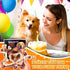 4-Pack Dog Chew Toys for Aggressive Chewers, Durable Bacon Flavor Nylon Bones for Teeth Cleaning
