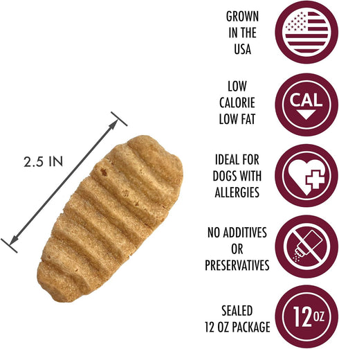 Sweet Potato Treats for Dogs, 12 oz, Low Calorie, Low Fat Alternative to Traditional Dog Biscuits