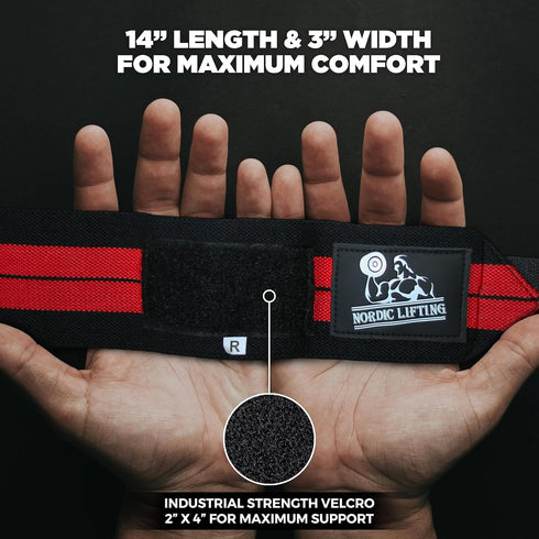 Wrist Wraps + Lifting Straps Bundle (2 Pairs) for Weightlifting, Gym, Powerlifting, Bodybuilding, Cross Training -