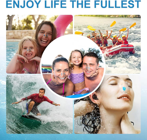 Swimming Nose Clip, 14 Packs Swim Nose Plugs, Waterproof Silica Gel for Kids (Age 7+) and Adults, Multi-Color