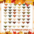 Huhumy 100 Pcs Thanksgiving Fall Dog Bandanas Bulk Autumn Pet Scarf Triangle Dog Neckerchief Bibs Adjustable Washable