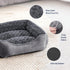 JOEJOY Rectangle Dog Bed - Grey - Machine Washable Sleeping Sofa Bed for Large Medium Small Dogs - Non-Slip