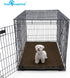 Paw Inspired Washable Padded Crate Mats for Dogs, 47” x 29” Pad, Leakproof Waterproof Bottom, Tan