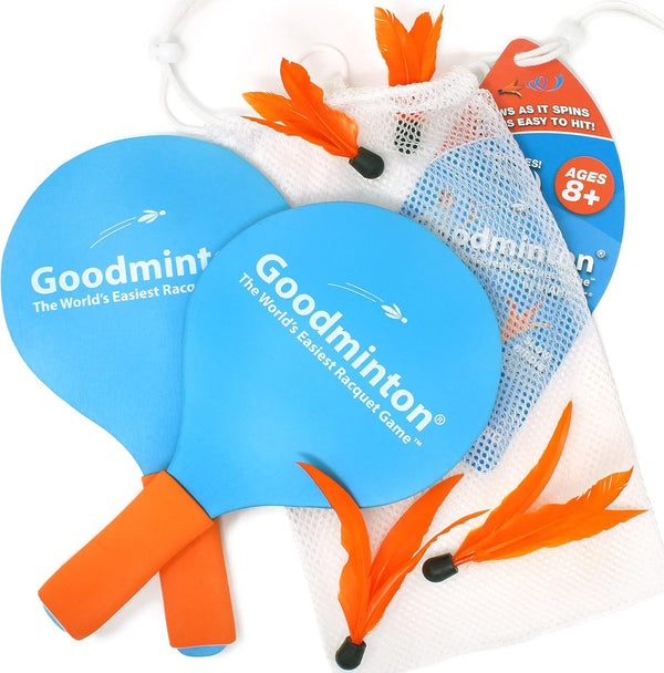 VIAHART Goodminton - The World's Easiest Paddle Game Set for Indoor Outdoor Fun for Boys, Girls, and All Ages