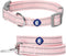 Blueberry Pet Essentials Adjustable Baby Pink Reflective Dog Collar and Leash Set, 5 ft Leash for Small Dogs