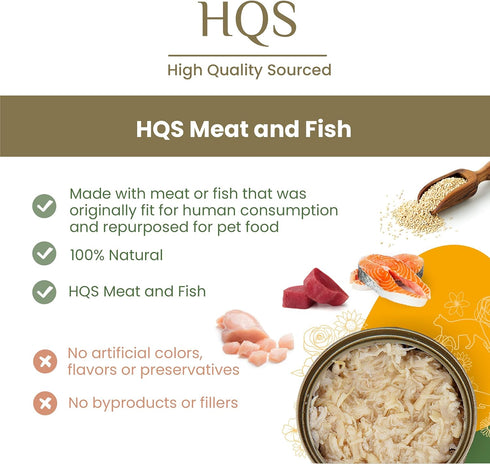 almo nature HQS Natural Chicken & Shrimp, Grain Free, Adult Cat Canned Wet Food, Shredded, 24 x 2.47 oz
