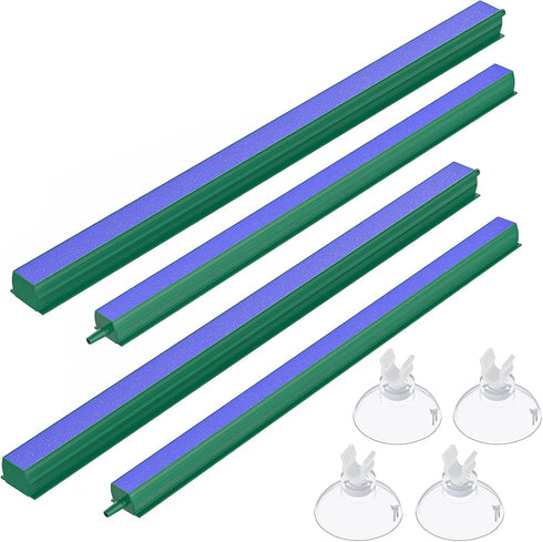 Pawfly Aquarium Air Stone Bar Bubbler, 12 Inch Fish Tank Bubbler Stone with 4 Suction Cups, 4 Pack