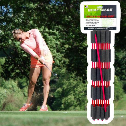 Golf Shaft Vibration Dampening Inserts - Metal Golf Shafts, Stops Unwanted Vibration, Includes 9 Inserts & Tool