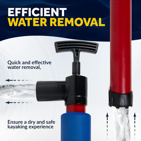 Five Oceans Manual Bilge Pump - 18-Inch Hand Bilge Pump for Boats, Canoe, Kayak, and Small Boats