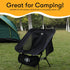 Generic 600D 7075 D-LO Ultralight Camping Chair - Black - Upgraded Dual Pocket - High Strength Oxford Fabric - Aluminum