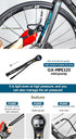 GORIX Bike Portable Pump, High Pressure 320psi Bicycle Air Pump with Digital Gauge for Presta Schraeder (GX-MPE320)