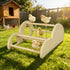 Chicken Perch with Swing & Mirror, Waterproof PVC Roosting Stand for Hens Activity Gym for Chick Toys & Bantams