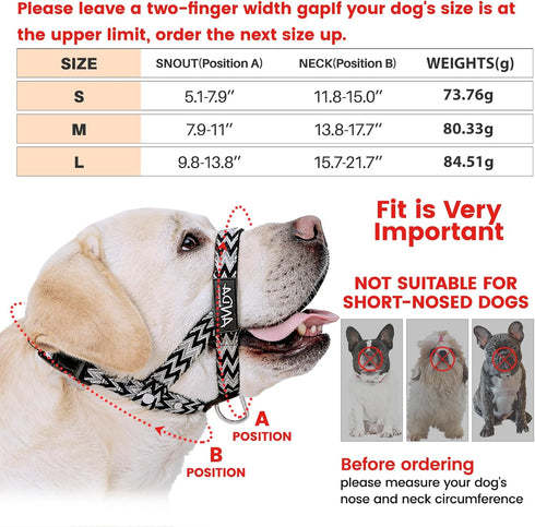 ANDA Gentle Leader Ultra-Light No-Pull Dog Headcollar, Adjustable and Breathable for Daily Use (Medium Size)