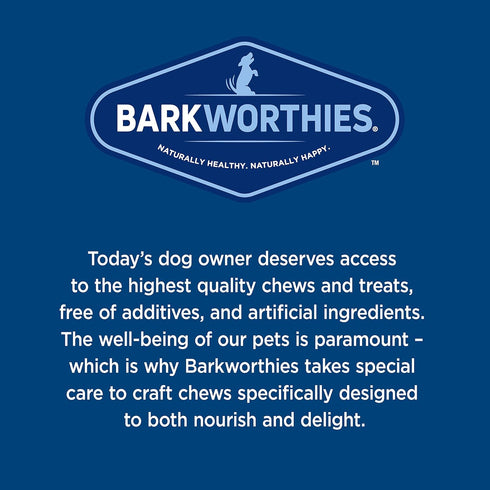 Barkworthies 12 Inch Odor-Free Bully Sticks - 3 Count (Pack of 1) - All-Natural Rawhide Alternative, Supports Dental