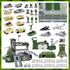 Set, Playset 3 4 5 deAO Military Base Army Men with Military Vehicle,Weapon Gear Accessories,Vehicles Accessories