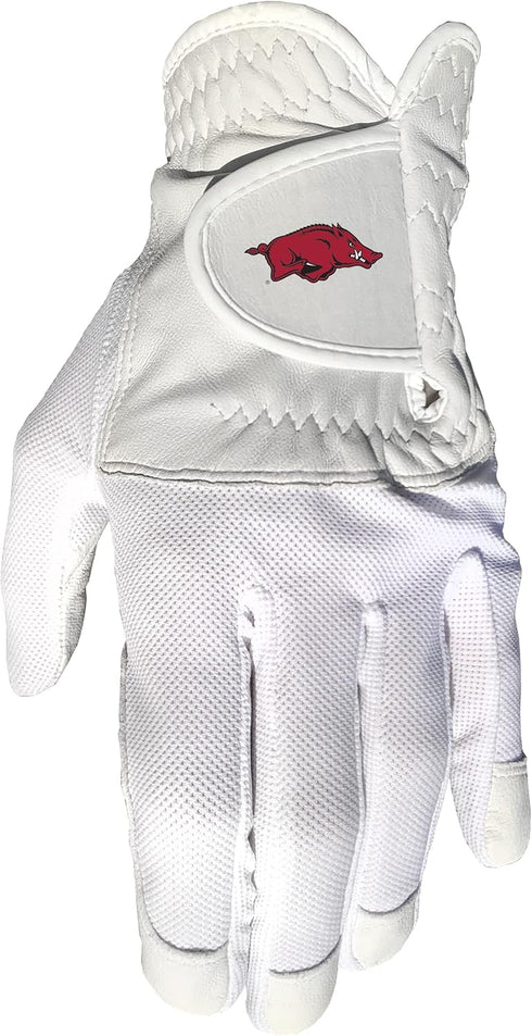 Team Golf NCAA Men's Left Hand Golf Glove for Right Handed Players, One Size with Magnetic Ball Marker