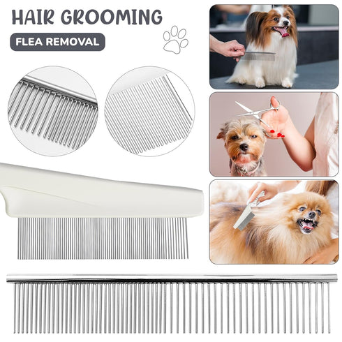 Aiolpy 9-Piece Set Trimming Dog Brush & Grooming Kit Pet Brush & Deshedding for Shedding, Bathing, & Nail Care |
