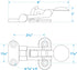 Seachoice Chrome-Plated Cast Brass Hatch Fastener