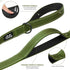 TwoEar 6FT 1IN Strong Green Dog Leash with 2 Padded Handles, Comfortable Soft Dual Handle for Small Medium Large Dogs