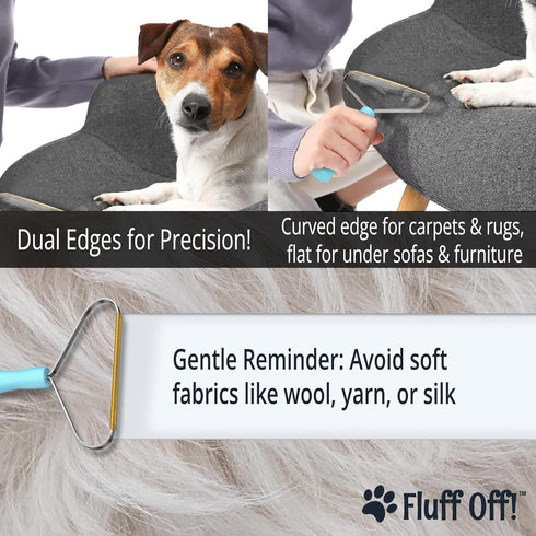 Pet Hair Remover Brush for Dog and Cat Hair - Deep Cleaning Ergonomic Handle Design - Efficient Lint Roller for