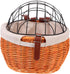 Healifty Rattan Woven Bike Basket for Pets Front Pannier Storage Basket Breathable