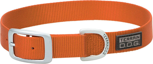 Nylon Single-Ply Dog Collar, Orange, 3/4" x 15"