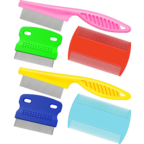 6 Pieces Pet Lice Combs, Dog Grooming Flea Comb, Cat Tear Stain Comb for Removal of Dandruff and Hair Stain