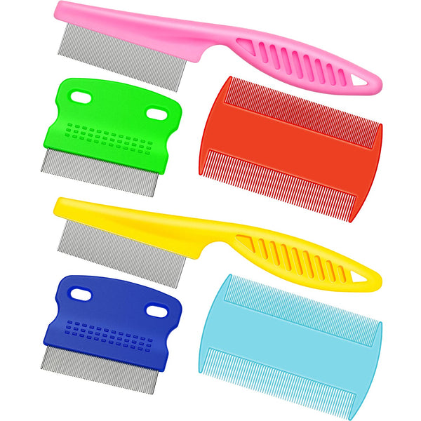 6 Pieces Pet Lice Combs, Dog Grooming Flea Comb, Cat Tear Stain Comb for Removal of Dandruff and Hair Stain