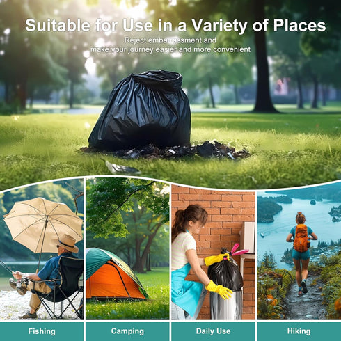 Ann Katy Portable Toilet BagsDrawstring Camping Toilet Bags Toilet Trash Bags Leak-Proof, Waste Bags for Camping