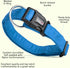 Dogline Comfort Microfiber Flat Collar for Dogs, Blue, W 1" L 15"-25"