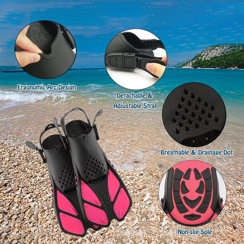 Sets Snorkeling Gear for Adults with Fins Scuba Diving Gear Adult Professional Travel Snorkel with Flippers,Anti-Fog