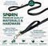 Sporn Dual Handle Padded Dog Training Leash, 6ft Heavy Duty for Maximum Control, Reflective Strap for Visibility